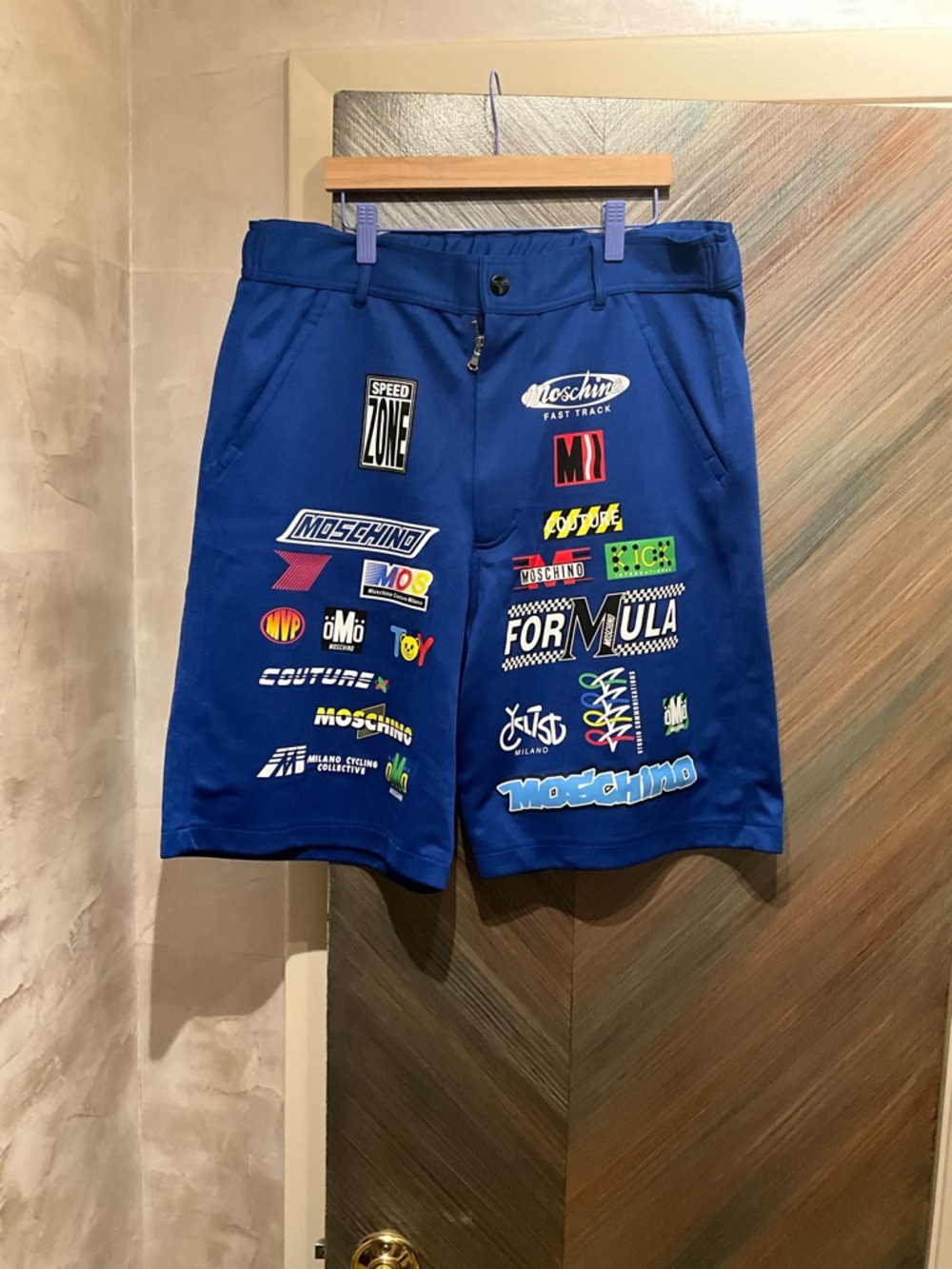 Moschino Blue Graphic Sweatpants